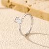 VVS1 Rectangle Emerald Cut Moissanite Ring 925 Sterling Silver Classic Rings for Women Wedding Fine Jewelry Gift