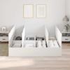 Storage Bed Frame White 180 X 200 Cm Engineered Wood