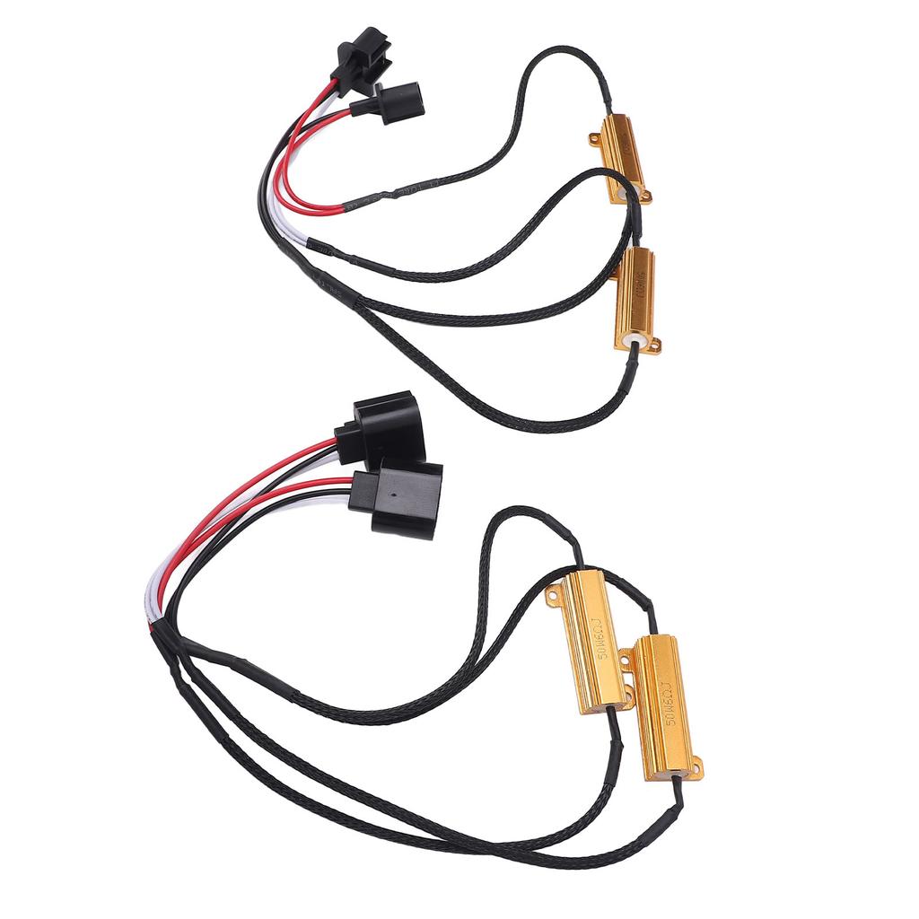 2 Pcs 50W LED Load Resistor 6ohm Anti Flickering Plug and Play LED Bulb Decoder for Turn Signal Daytime Running Light