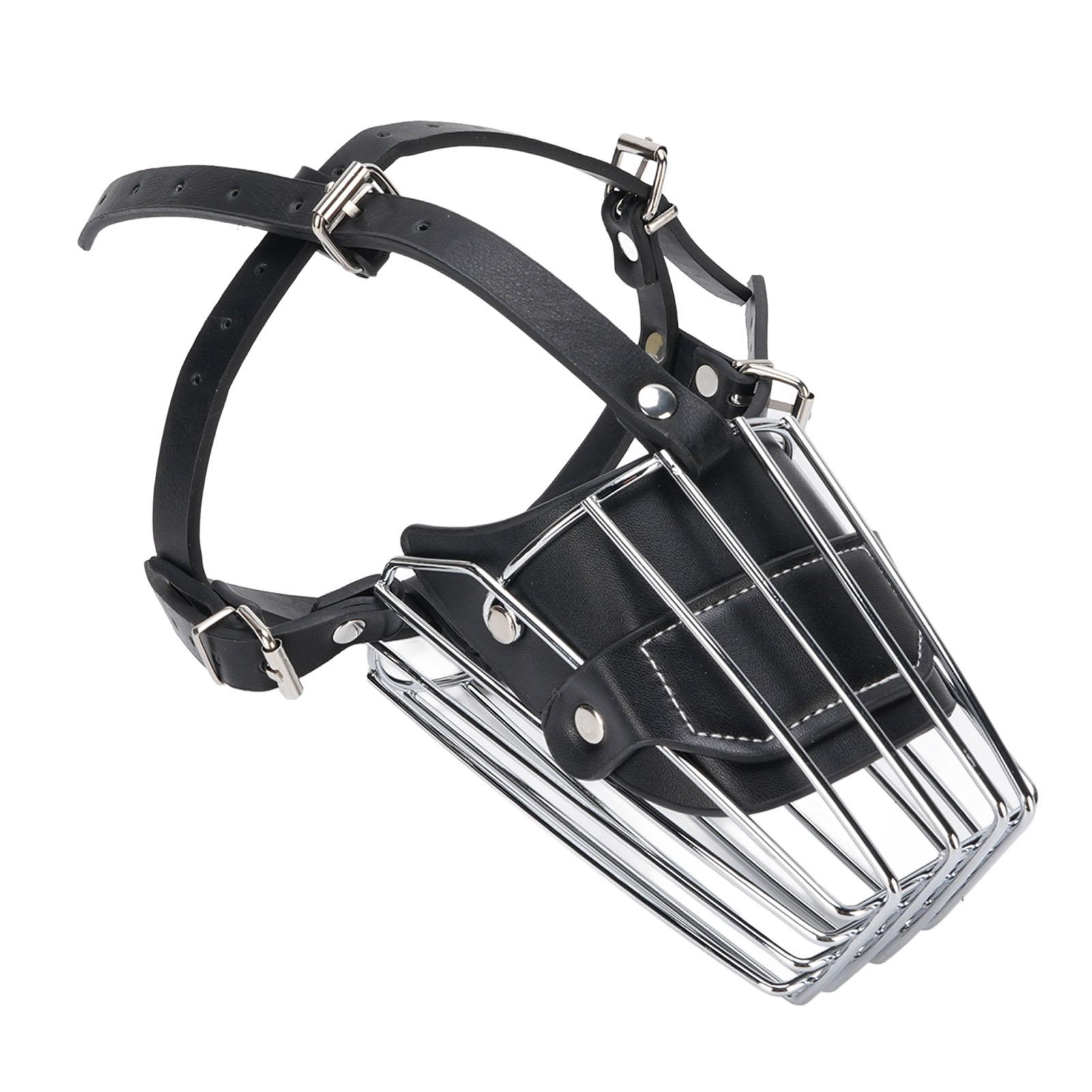 

German Shepherd Dog Muzzle Adjustable Prevent Barking Biting Wire Basket Dog Mouth Cover Cage for Medium Large Dogs
