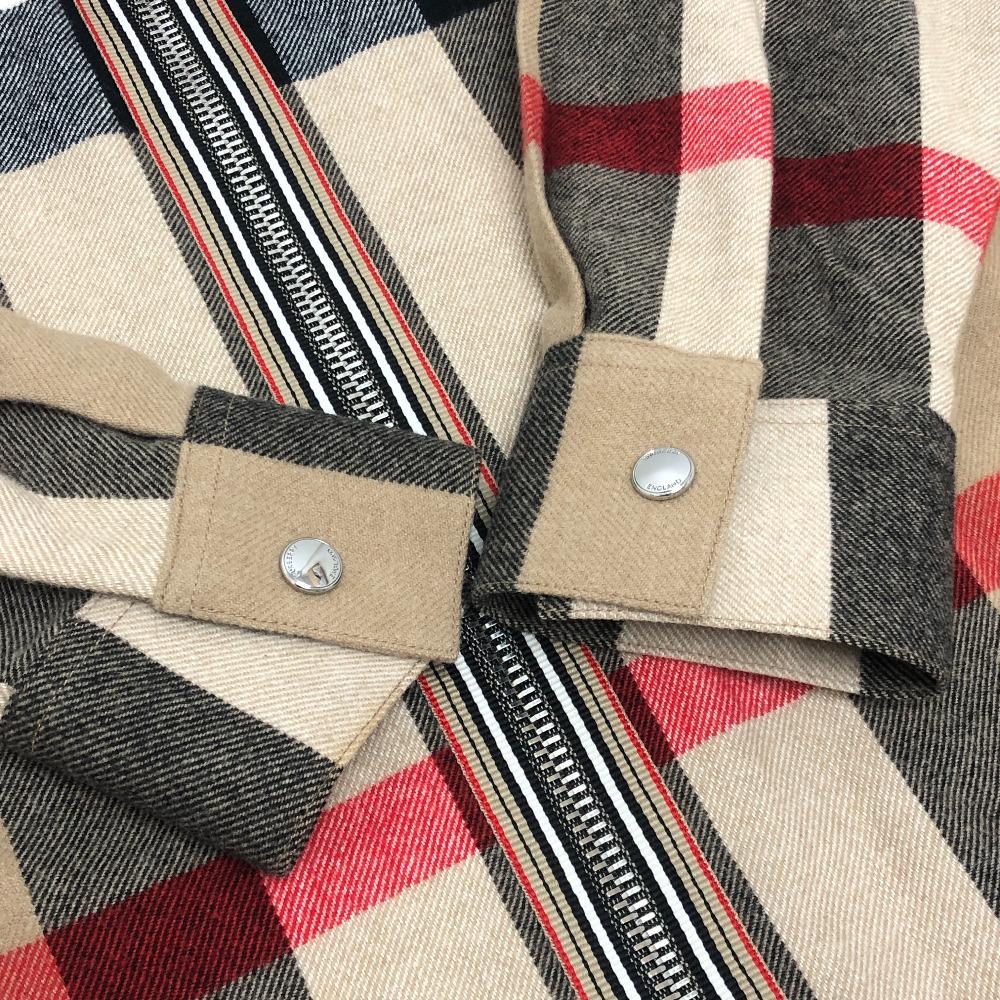 BURBERRY 8050135 Check pattern Apparel Outerwear Shirt Jacket Zip-Up Blouson