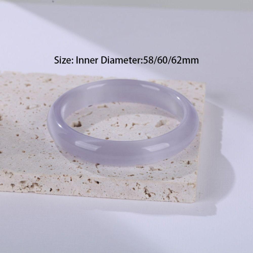 White Moonlight Circular Bracelet Round Opal Bracelet Unique Chinese Style Bangle  Spring Summer