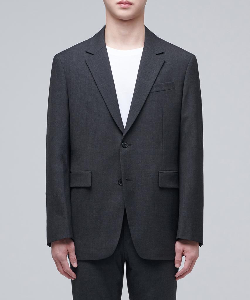 Musinsa Standard Relaxed Basic Wool Blazer [Charcoal Grey]
