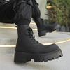 High-top thick-soled fashion square-head Martin boots men's 2024 autumn and winter new youth trend high street fashion boots 1906-J