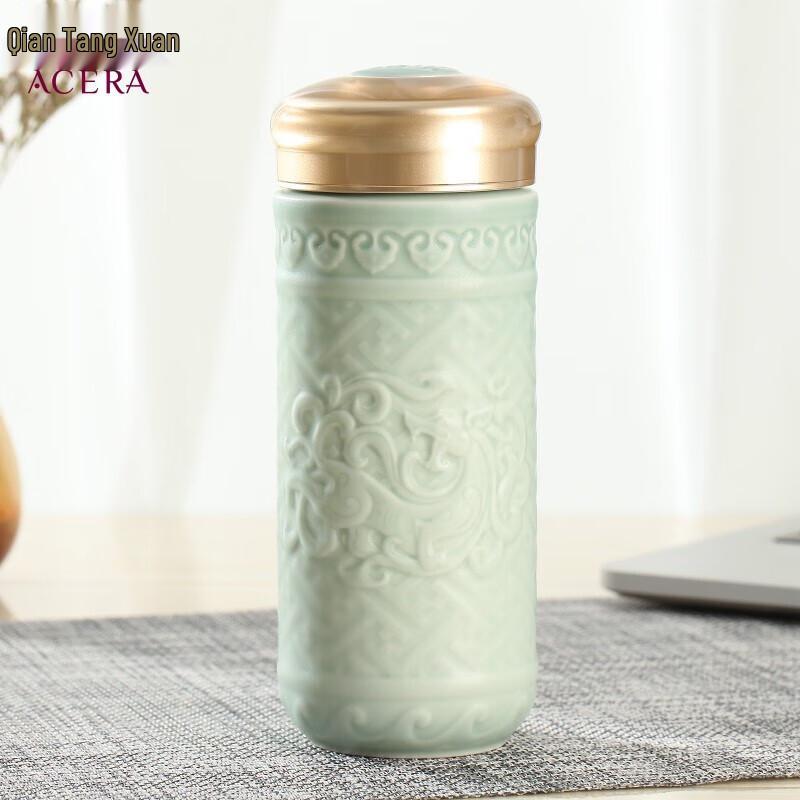 Qian Tang Xuan Auspicious Dragon Living Ceramic Travel Mug