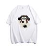Pure cotton heavy design cartoon puppy short-sleeved t-shirt women's summer new niche trendy brand loose half-sleeved top