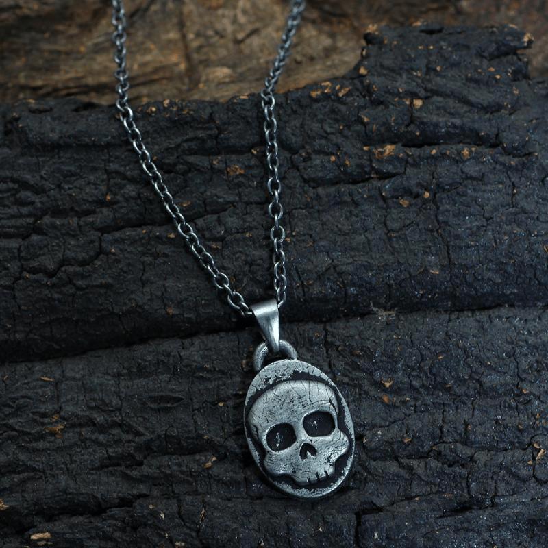 New Hot Selling Nordic Stainless Steel Skull Pendant Necklace Popular Necklace Punk Necklace Pendant Necklace