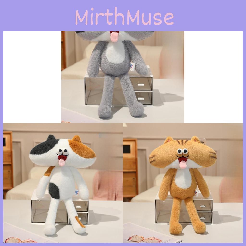 Superweiches kurzes Plüsch-Französische Bulldogge Katze Plüschtier mit herausgestreckter Zunge Lustiges Design für Kinder und Jugendliche
