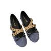 Inner Height Increasing 3CM Cross Belt Buckle Ballet Shoes Women's Flat 2025 Mary Jane Shoes Bow Single Shoes Women's
