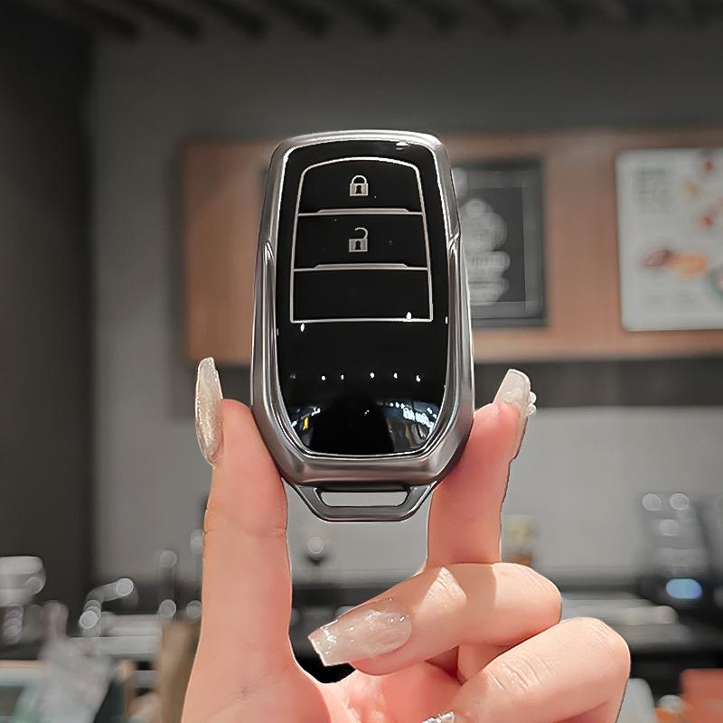 Moderne Autoschlüsselhülle Abdeckung Schale Für Toyota Land Cruiser 200 300 Prado Crown TLK 200 Yaris Cross Hilux Innova Fortuner Camry 55