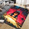 Dustin Flannel Printed Carpet, Home Sofa Decoration for Living Room & Bedroom, Non‑Slip Play Flannel Floor Mat for Game Room