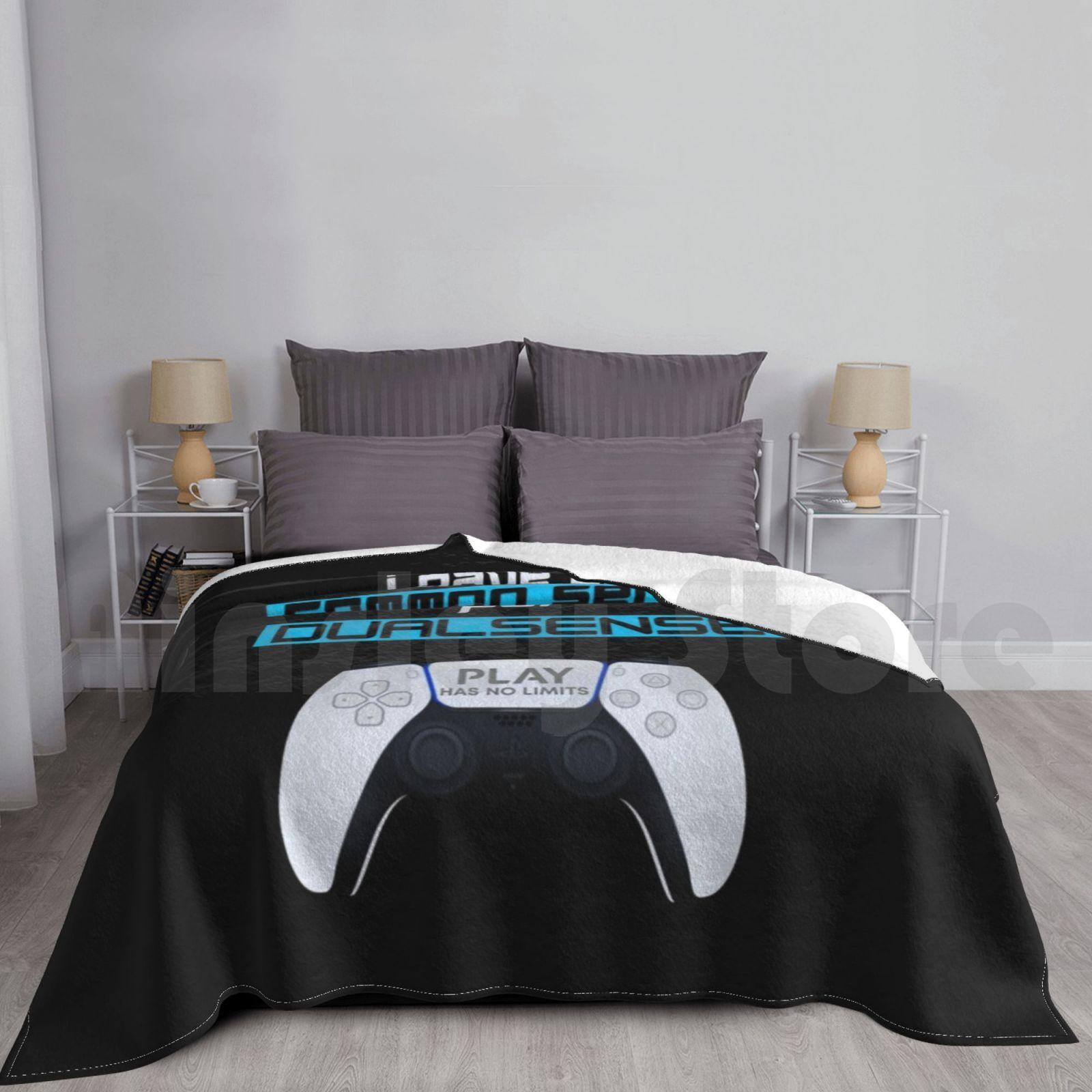 Ps 5 Dualsense Play Has No Limits Blanket Fashion Custom Ps 5 Dualsense Play Has No Limits Controller Size: 75*100cm, Weight: 230 GSM
