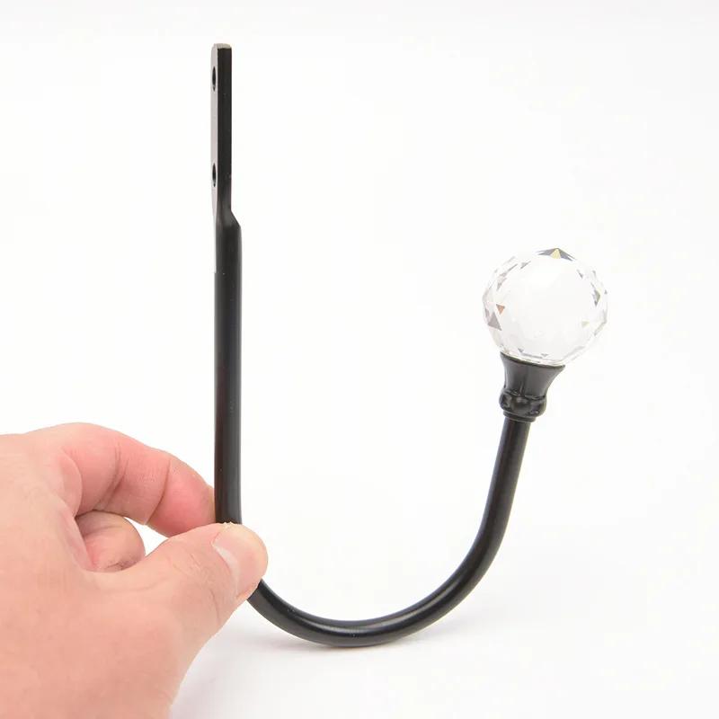 1pc Large Stylish Curtain Hold Back Metal Tie Tassel Arm Hook Loop Holder U Shaped Round Window Wall Decoration Hanger 2024 LS