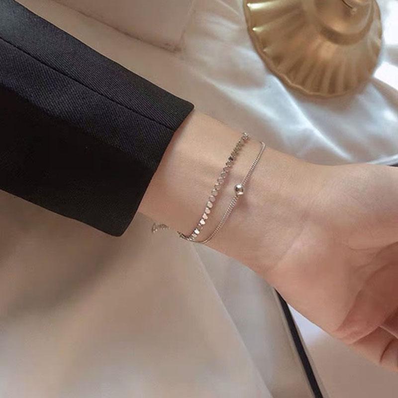 New 925 Sterling Silver Bracelet Personalized Simple Charming Woman Bracelet Birthday Gift for Friends Exquisite Jewelry