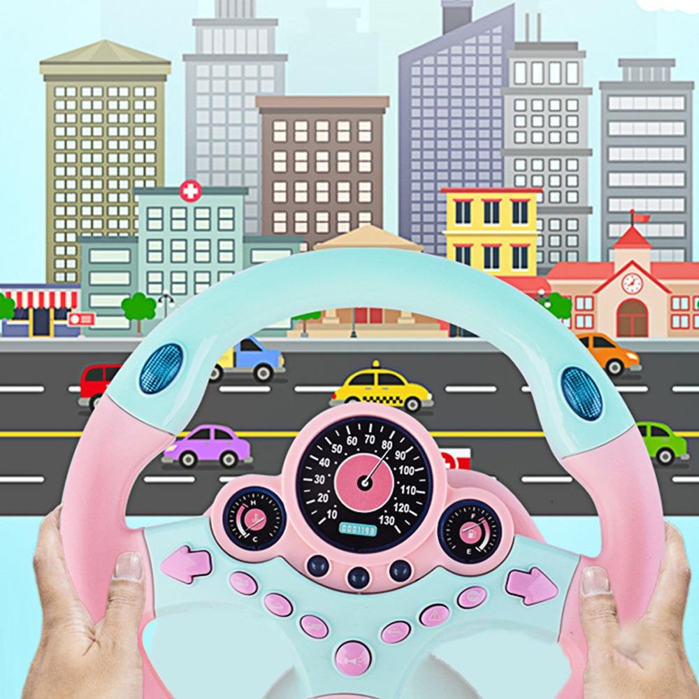 360 ° Rotation Simulation Steering Wheel Toys Multi Functional Simulate Driving Car Toy  Kids Toys
