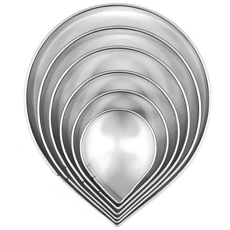 6-Piece Stainless Steel Fondant Flower and Petal Cookie Mold Set