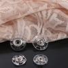 5pairs Plastic Transparent Hidden Button Wool Coat Round Snap Button Cardigan Coat Anti-exposure Button