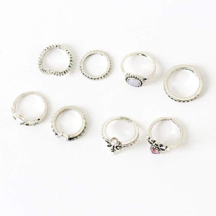 Gold Retro Punk Boho Ring Set 97