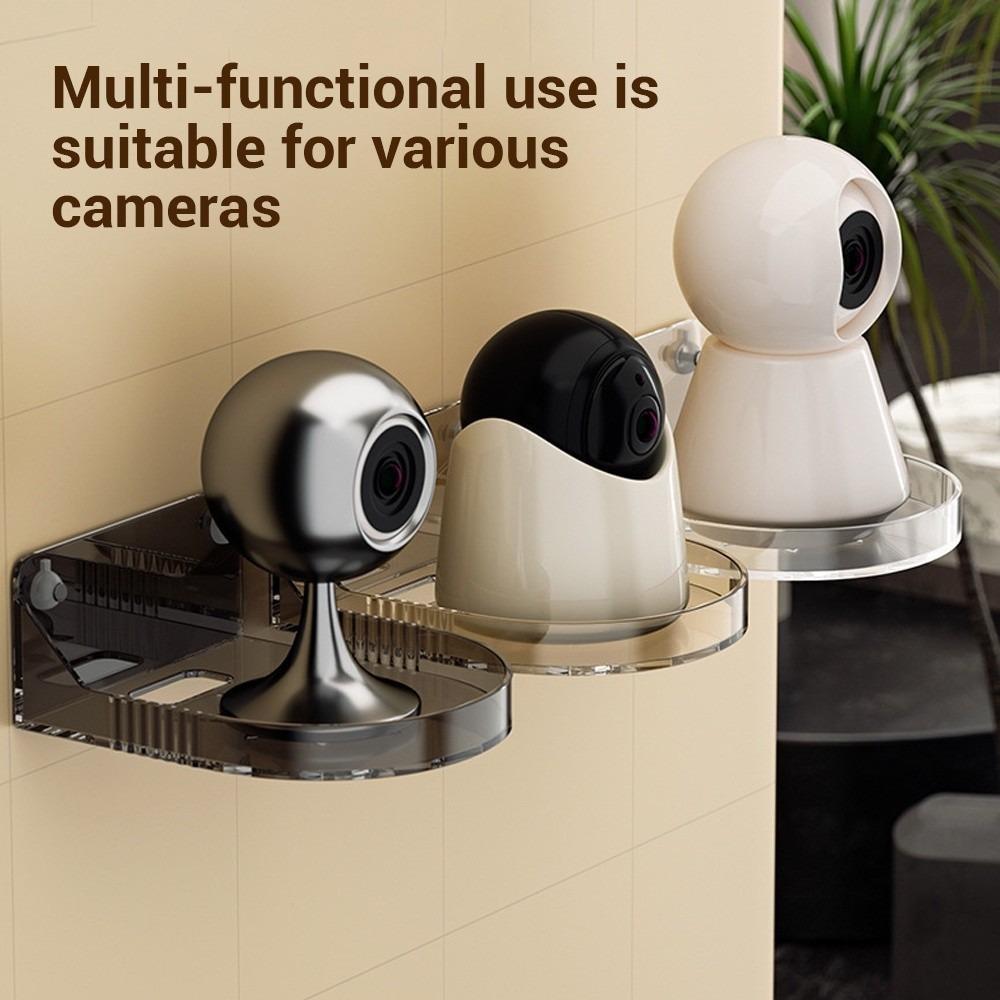 Universal Monitoring Stand  Floating Wall Shelf  No Drilling Shelves Holder Clear Monitoring Bracket