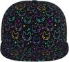 Colorful Neon Cat Pattern Baseball Cap for Men Women Adjustable Snapback Sun Dad Cap Lightweight Unisex for Summer