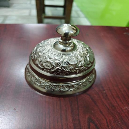 Victorian Style Brass Desk Bell, 12.7 cm Ornate Hotels Reception Counter Bell Restaurants, Cafes Service Counters Schools Offices Gift