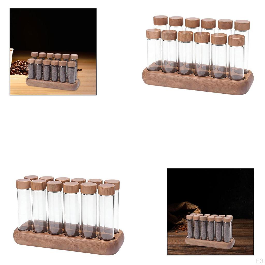 Single Dose Coffee Bean Storage Tubes Container 12 with Sealed Lid Dustproof