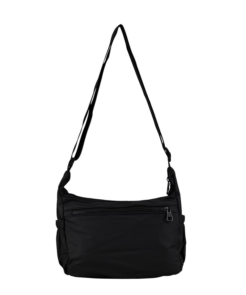 Double Jd Two-Pocket Crossbody Bag (Black)