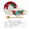 Christmas Ceramic Teapot Cup Teaware Set Home Floral Tea Pot Nordic Style Coffee Cup with Lid Cartoon Cute Ceramic Mug Tea Cup
