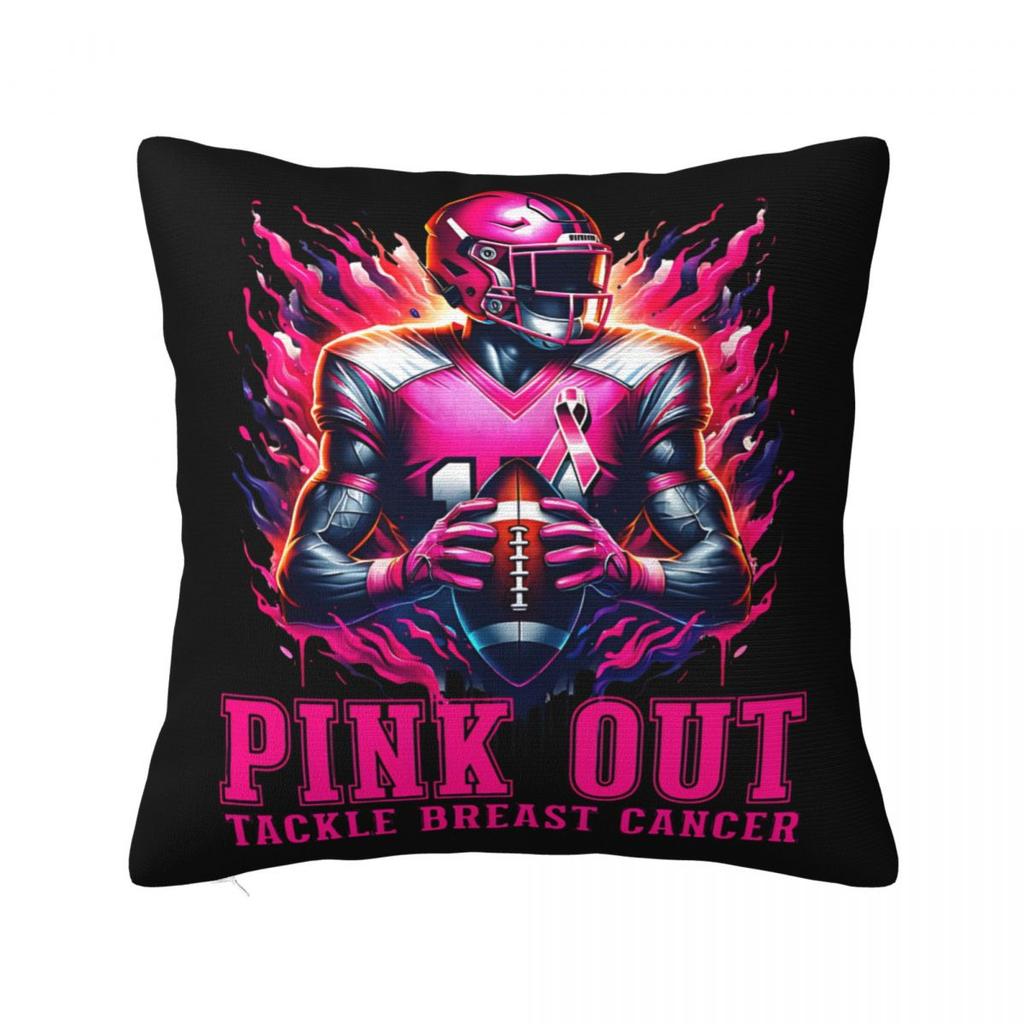 Women Breast Cancer Warrior I Am The Storm Pillow Case Cushion Covers Vintage Decorative Throw Pillow Case Cover for Seat