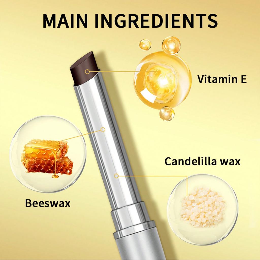 1pc Deep Honey Color Lipstick. Reduces Lip Lines, Prevents Peeling And Cracking. Moisturizing And No