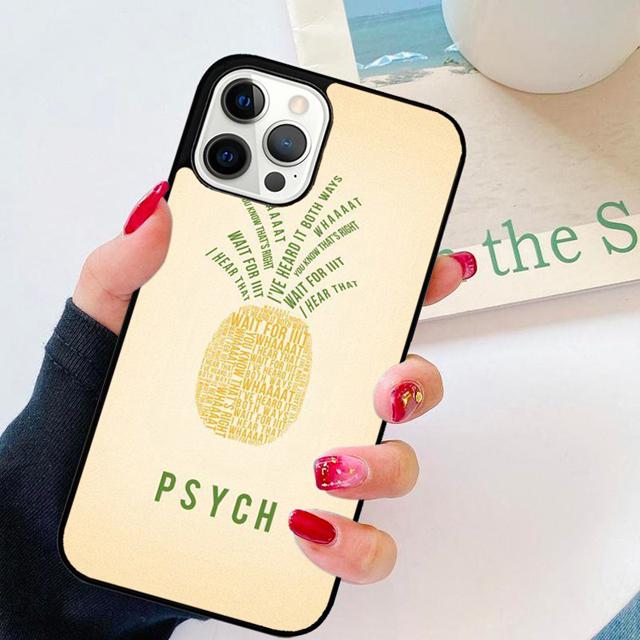 Psych Ananas Handyhülle Rückseite für iPhone 17 Air 16 15 14 13 11 12 Pro Max PlusS Hülle Coque