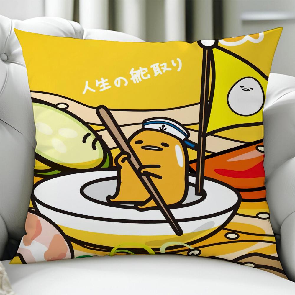 Funny Cute Gudetama cushion cover Birthday Anniversary Gifts Double Sided Printed Zipper Cushion Cover Soft Skin Bedding