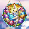 Easter Bunny Suncatcher 2D Acrylic Rabbit Eggs Window Hanging Ornament for Indoor Outdoor Home Garden Decor Housewarming Gifts for Women
