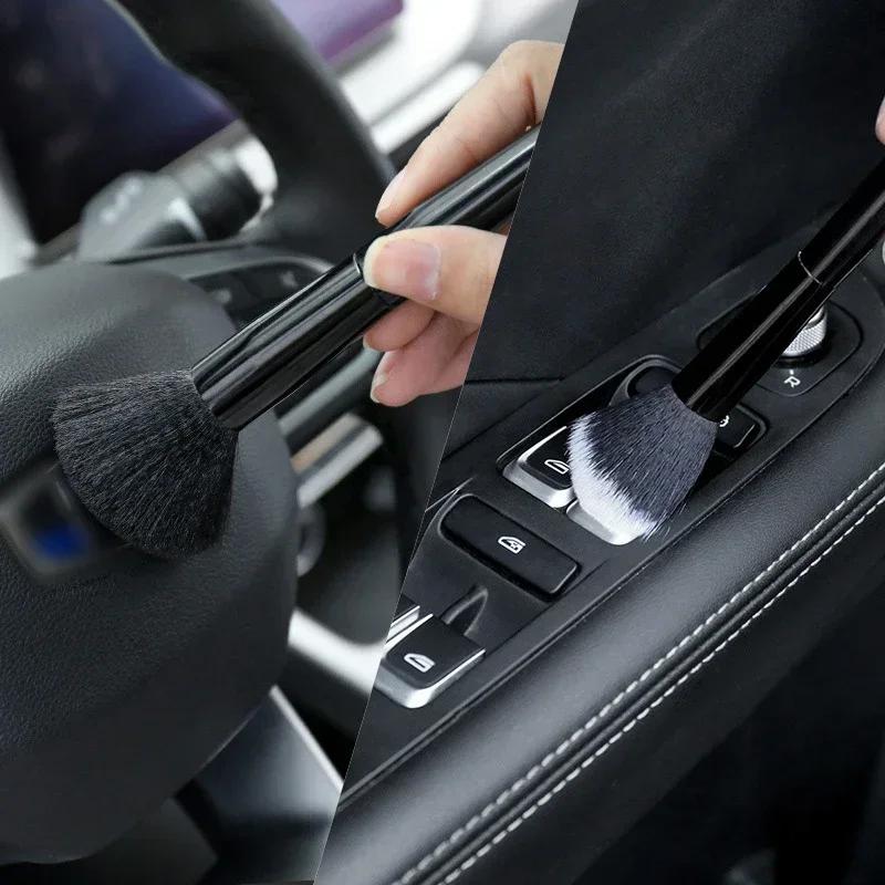 Car Detailing Brush Ultra-Soft Auto Interior Detail Brushes Car Dash Duster Brushes with Synthetic Bristles Car Cleaning Tools