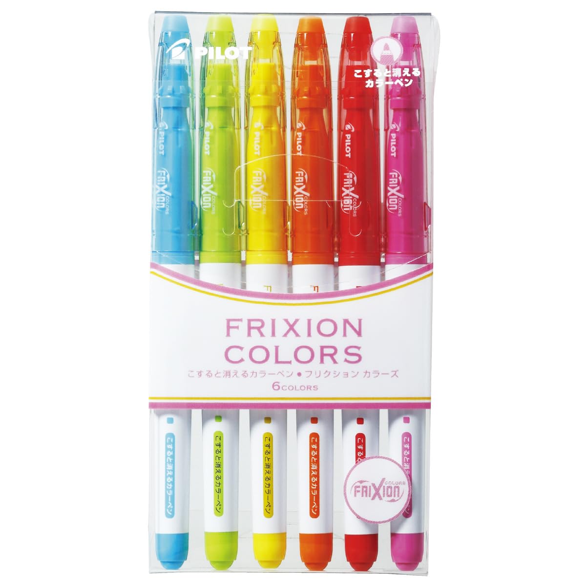 

Цветная ручка PILOT Frixion Colors, набор из 6 цветов SFC60M6C 0,6 мм