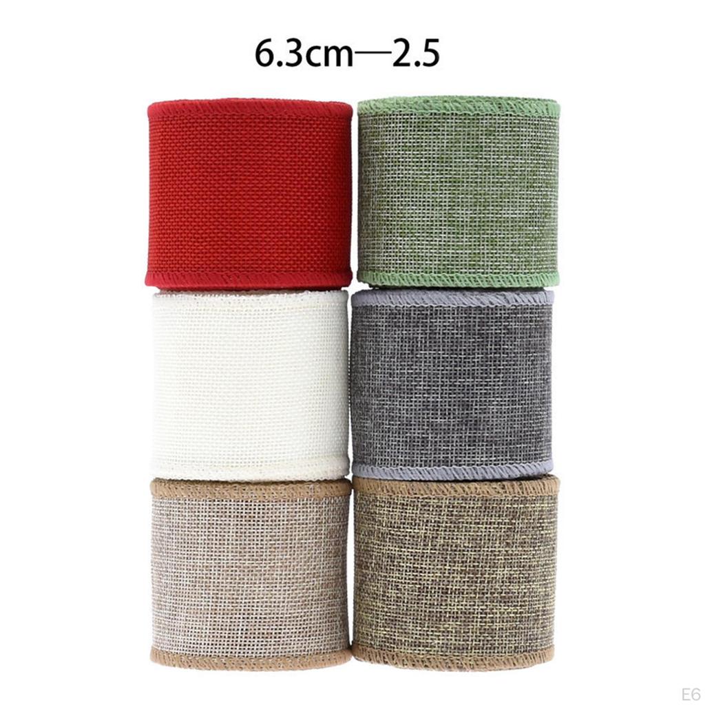 6 Rulouri Panglică Jute, Jută pentru Ambalare, pentru Decorațiuni Meșteșuguri de Crăciun Nuntă