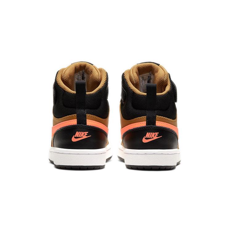 Nike Court Borough Mid 2 Mid Top Kids' Skateboarding Shoes Wheat Yellow Children Aged 3 7 Years Old CD7783-700