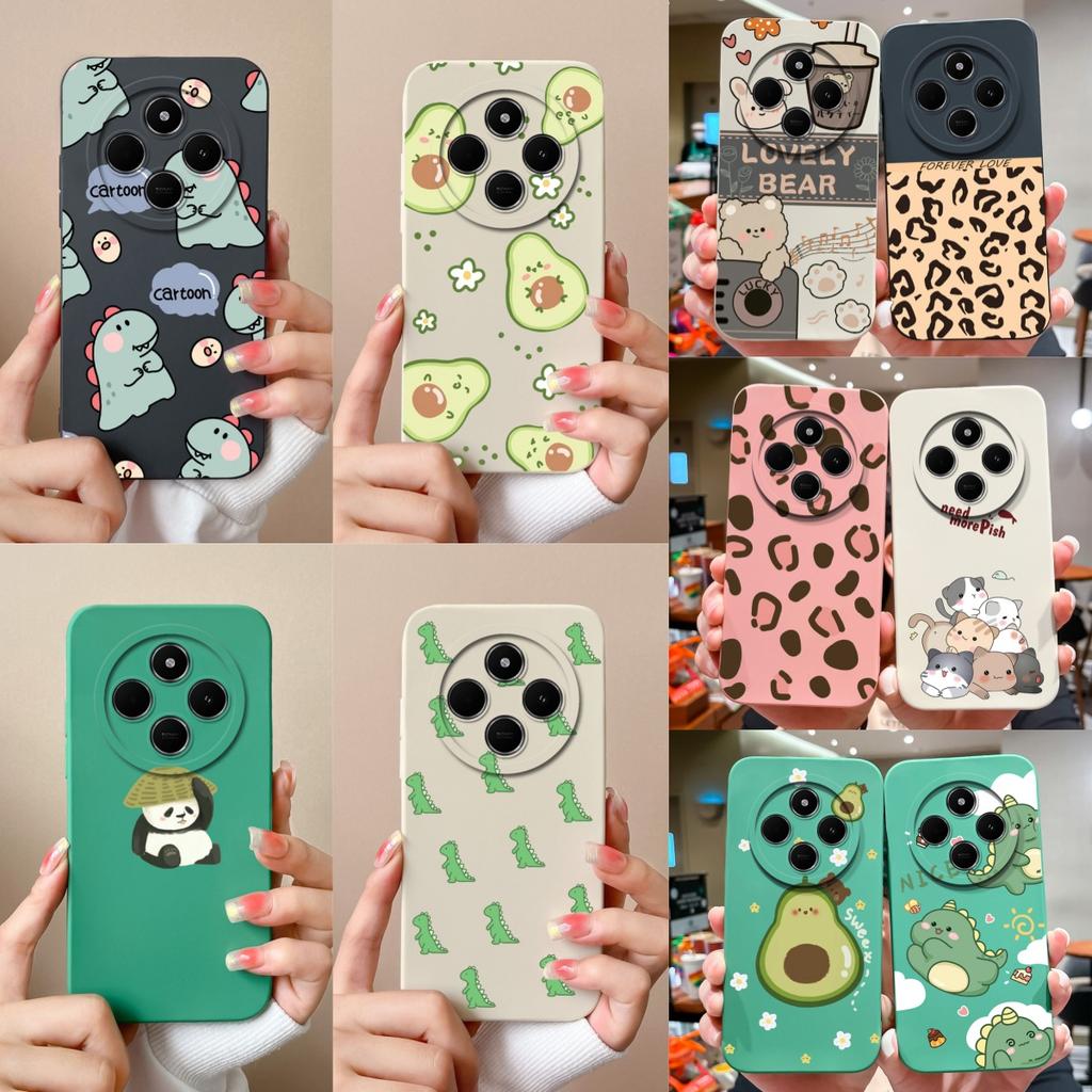 For Poco C75 Phone Case Cute Cartoon Bumper For Poco C 75 Soft Smooth Liquid Silicone Full Protection Shockproof Back Covers