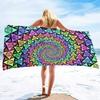 Gothic Graffiti Beach Towel Oversized Rock Hip Hop Style Microfiber Beach Towel Quick-Drying Absorbent Sand Free Bath Towels