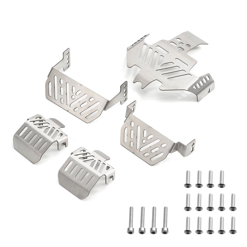 TRX4 Stainless Steel Chassis Armor Protection Anti-Skid Plate For 1/10 RC Crawler TRX-4