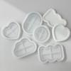 Bubble Storage Tray Silicone Mold DIY Resin Plaster Cement Gift Casting Mould Round Flower Cloud Heart Shape Coaster Home Decor