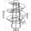 Spiral Design Metal Egg Basket, Egg Storage Holder/Storer Stand Display Rack Basket Egg House Save Space for Kitchen (Black)