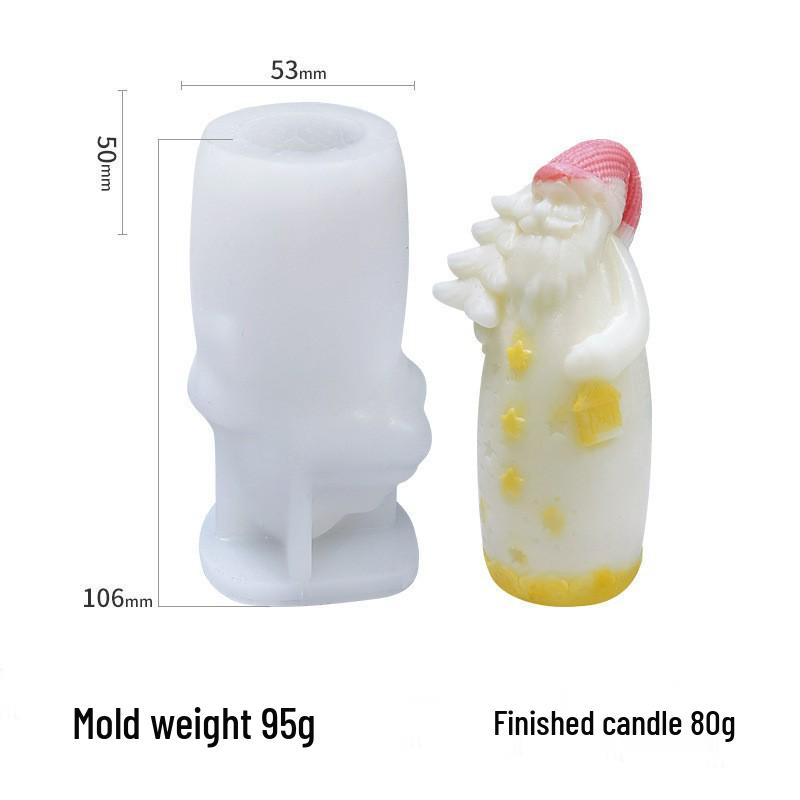 Stampo per candele natalizie: Babbo Natale, Cedro, Pupazzo di neve