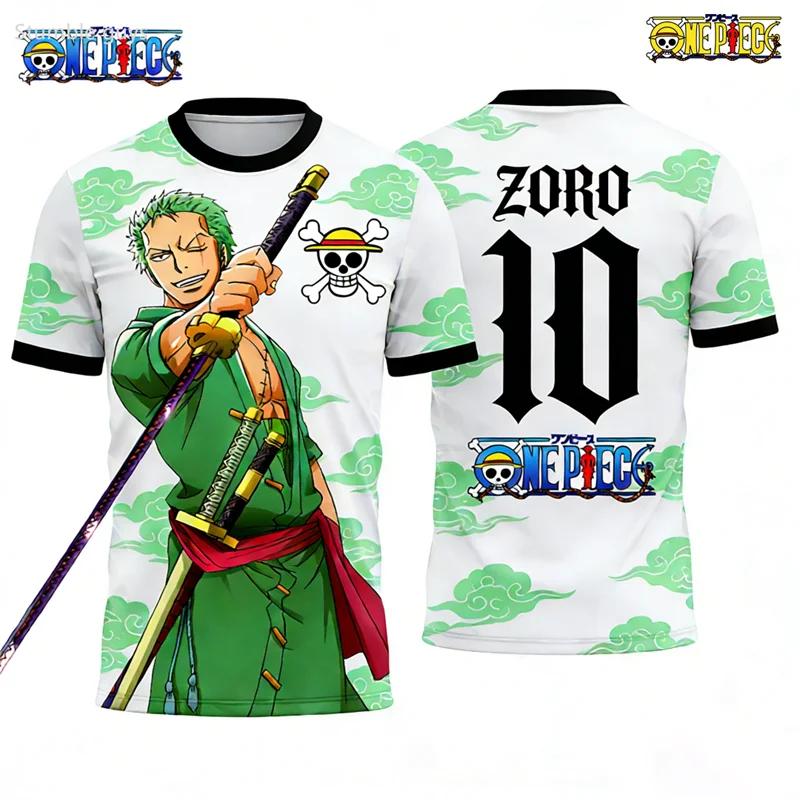 Herren Mode Einteiler T-Shirt Zoro Kunstdruck Jungen Kleidung Mädchen Kurzarm Herren Trikot Leichte Oberteile