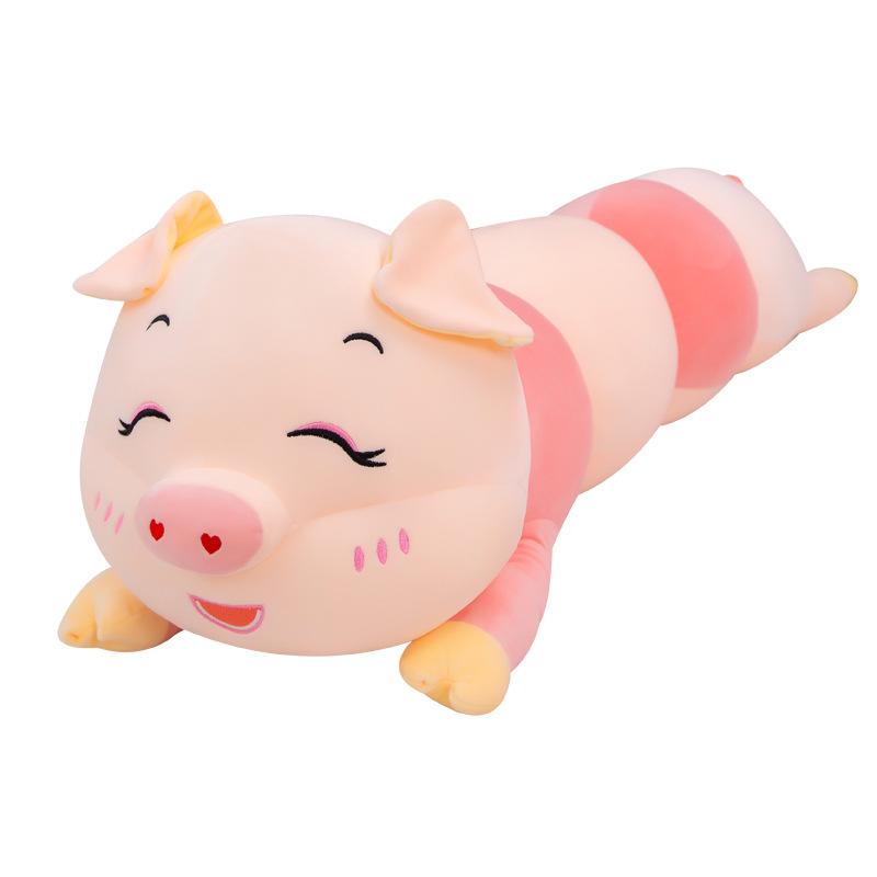 

Plush Pig Caterpillar Toy Cartoon Pillow Home Decoration Festival Doll Gift Squinting,60cm/23.62in