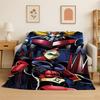 Retro Cartoon UFO Roboter Grendizer Anime Flanelldecke Weiche Warme Überwurfdecke für Schlafzimmer Wohnzimmer Bett Reise Picknick Geschenk