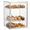 Transparent Makeup Organiser Adjustable Plastic Cosmetics Shelf Large Capacity Figurines Display Case for Home Office