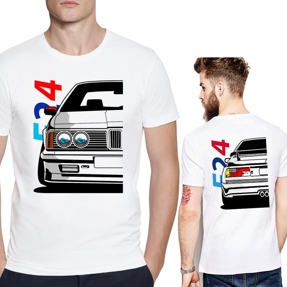 Letní pánské Retro tričko Legends Automotive Love BW Auto E24 E30 Tisk zepředu i zezadu Harajuku