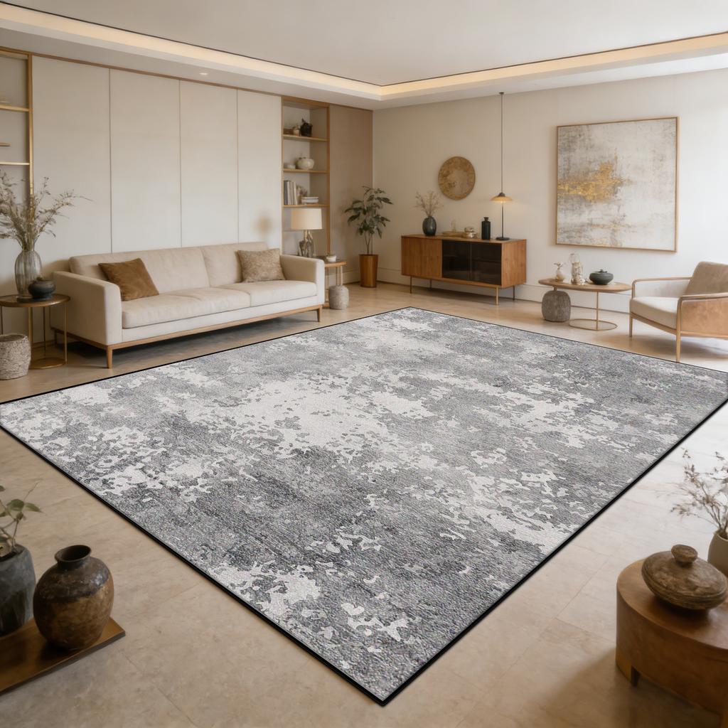 Abstract Decoration Large Area Living Room Rugs Ink Wash Light Luxury Washable Carpet for Bedroom Dining Room Non-slip Foot Mat