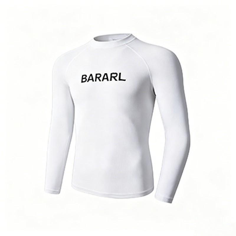 Mens Long Sleeve UPF 50 Rash Guard Swimwear Surfing Diving Swimming Quick Dry Stretch Fit